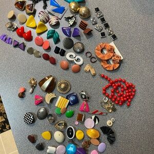 Bundle of clip on earrings and pierced